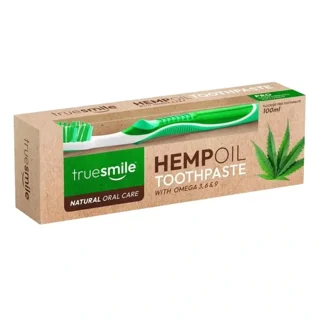 ست خمیر دندان گیاهی TrueSmile Hemp Oil بدون فلوراید 100 میل + مسواک